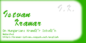 istvan kramar business card